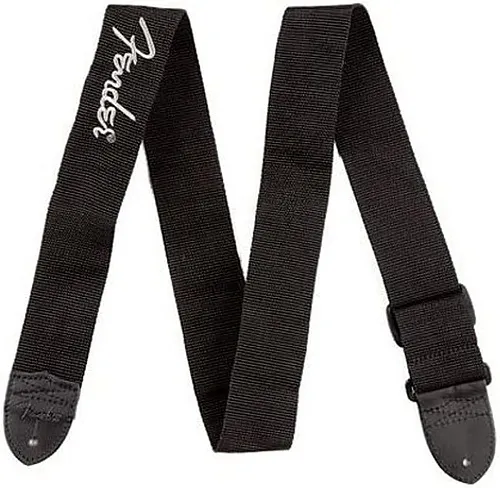 Fender Black Strap/White Logo Ремень для гитары.